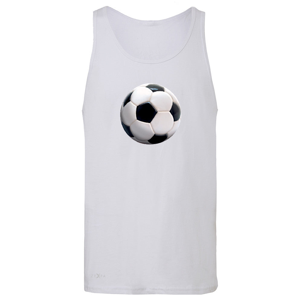 Real 3D Soccer Ball Men's Jersey Tank Soccer Cool Embossed Sleeveless - Zexpa Apparel - 6