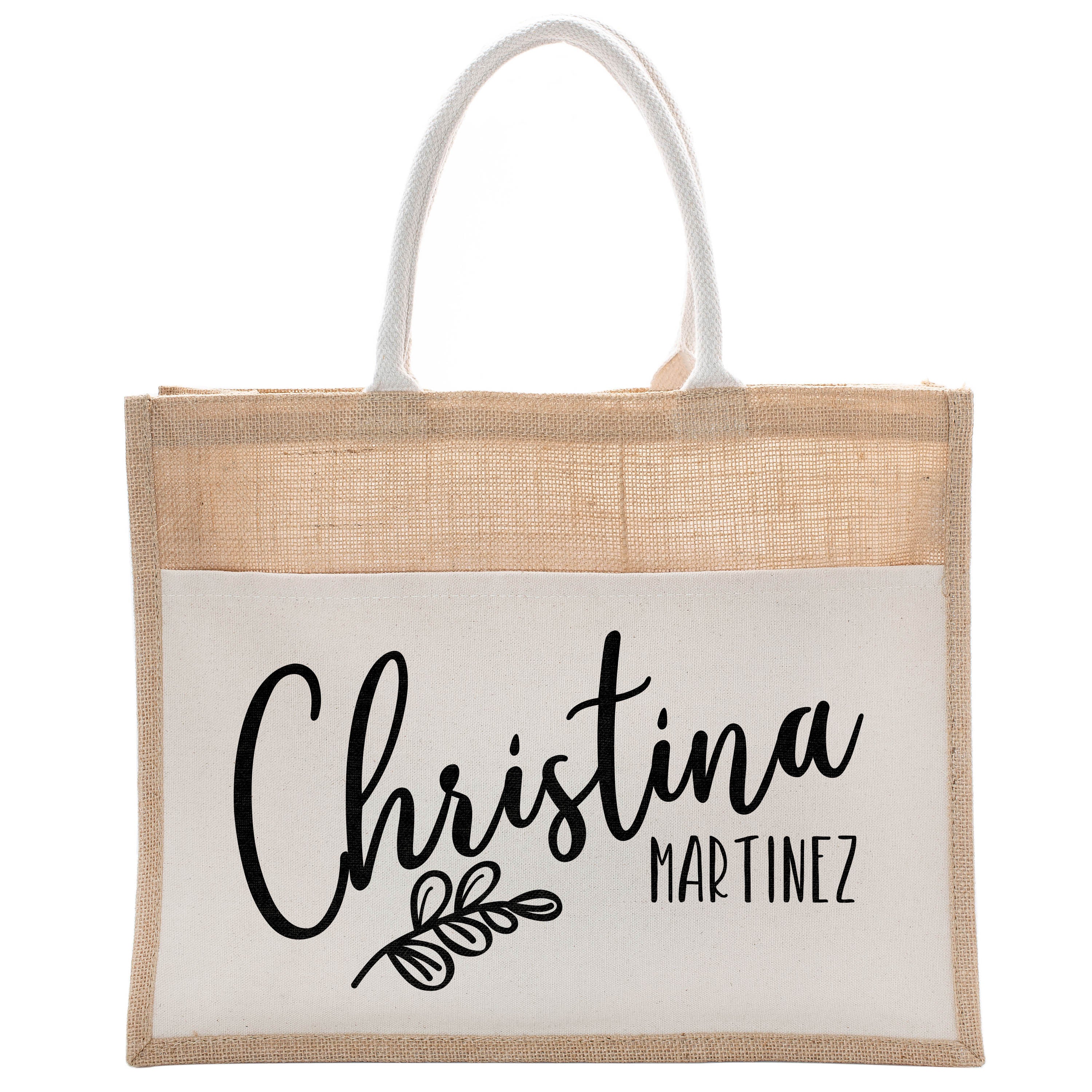 Personalized Name Tote Bags for Women - 17 Color Options - Customized  Cotton Canvas Shoulder Bag - Custom Bridesmaid Proposal Gifts -  Customizable