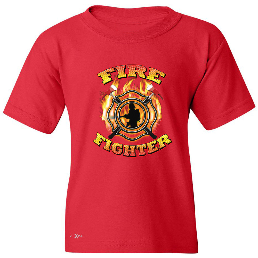 Zexpa Apparelâ„¢ Firefighters Youth T-shirt Courage Honorable Job 911 Tee - Zexpa Apparel Halloween Christmas Shirts