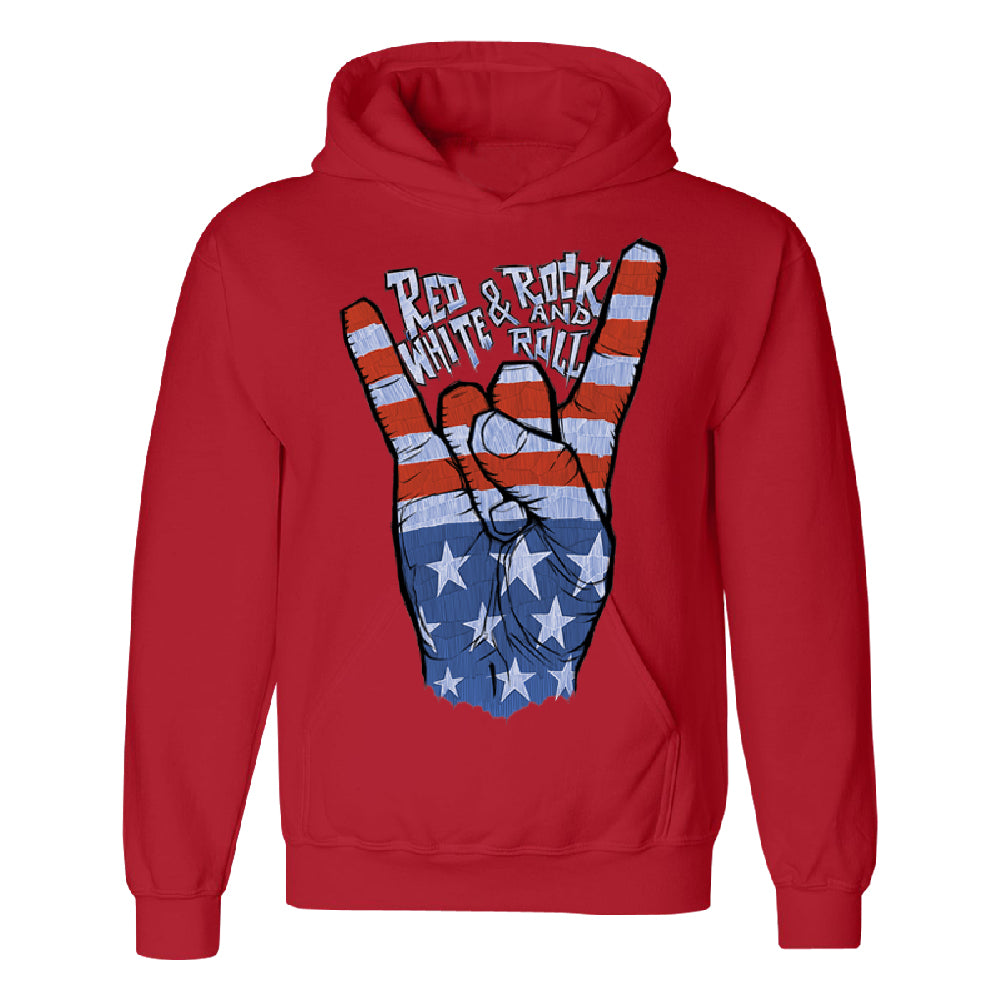 RWB Peace, USA Flag Rock and Roll Unisex Hoodie 4th of July USA Sweater 