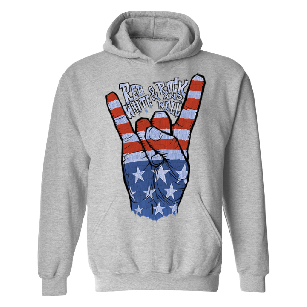 RWB Peace, USA Flag Rock and Roll Unisex Hoodie 4th of July USA Sweater 