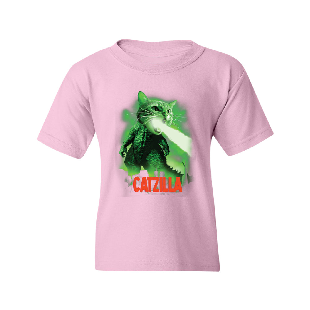 Catzilla Kitten Pet Atomic Breath Youth T-Shirt 