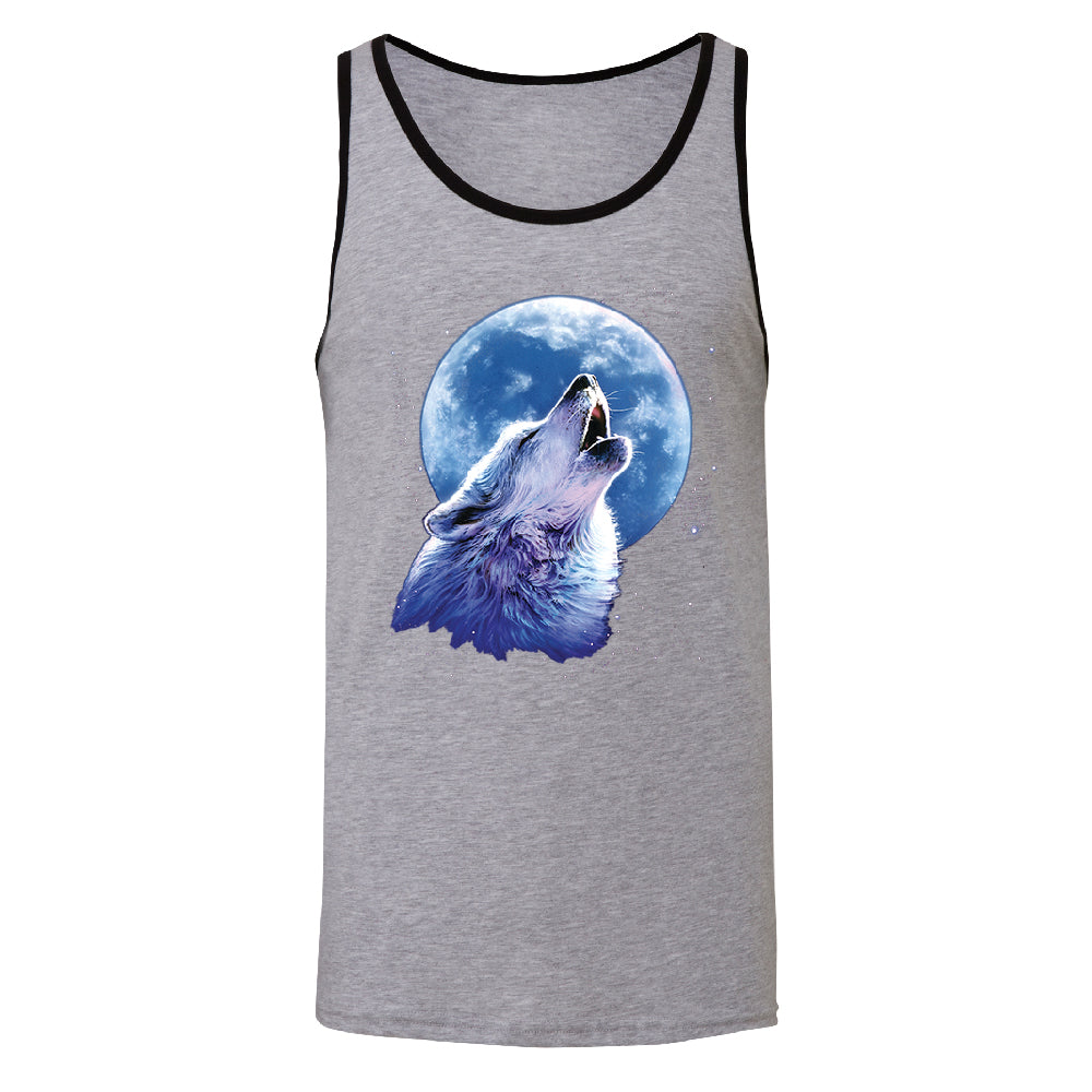 Call of the Wild Howling the Full Moon Men's Tank Top Alpha Wolf Shirt 