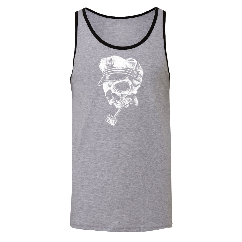 Skull Captain Hat & Pipe Men's Tank Top Souvenir Shirt 