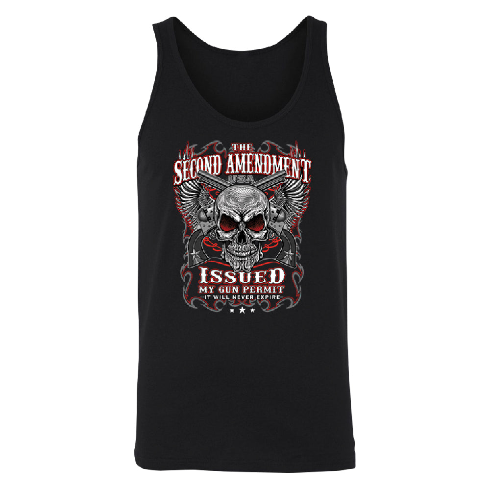 Second Amendment Never Expire Skull Men's Tank Top Souvenir Shirt 