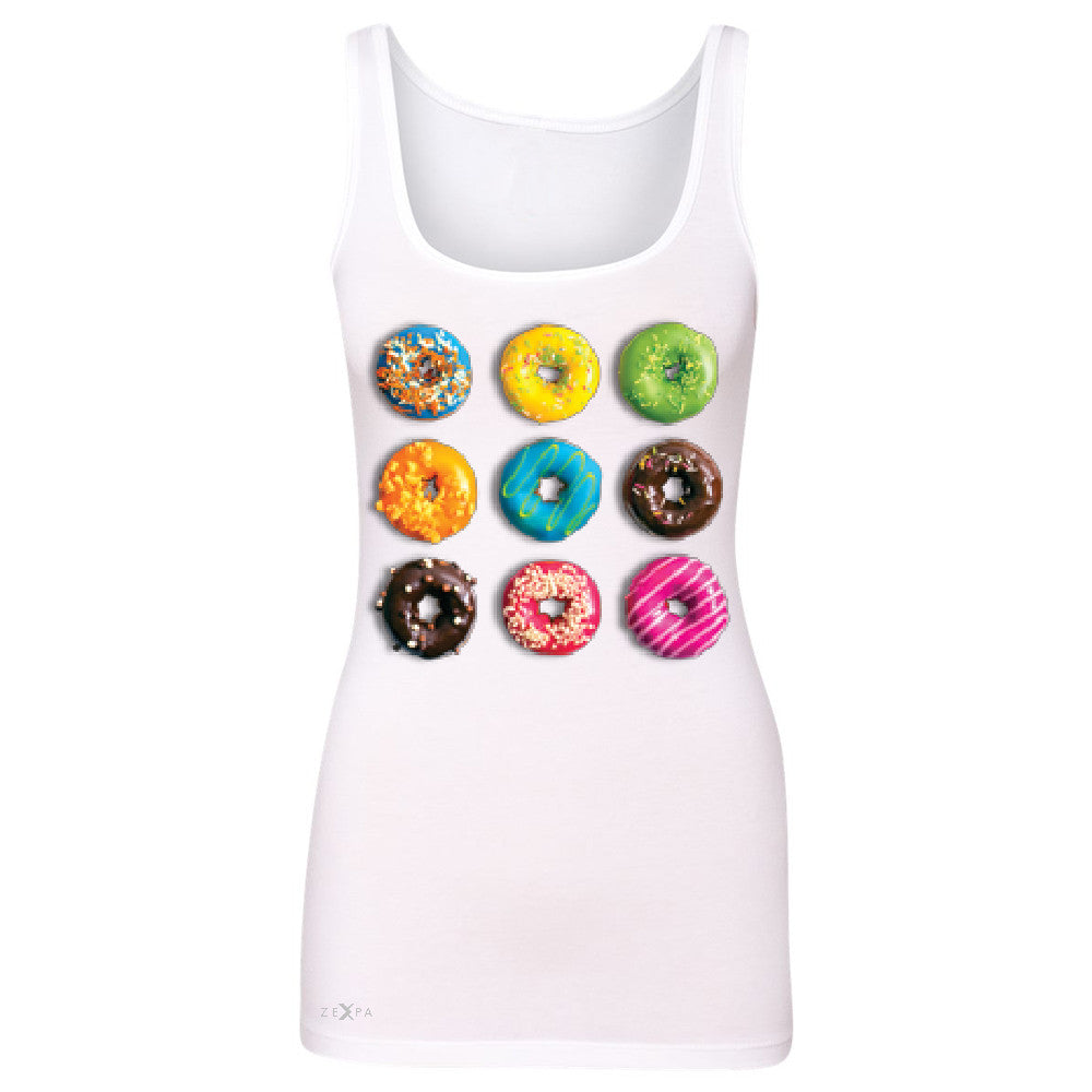 Donut Yummy Desert Women's Tank Top Funny Cool Sleeveless - Zexpa Apparel - 4