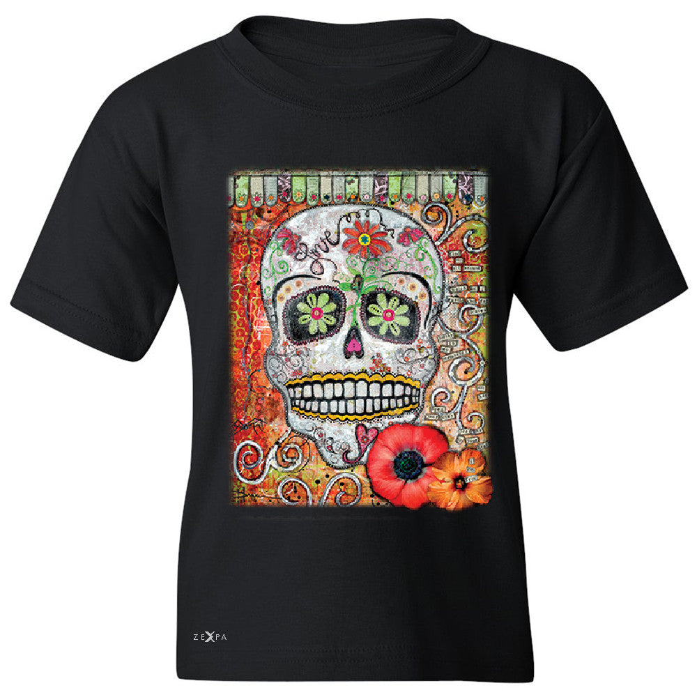 Love Skull with Halloween Christmas Breast Cancer Awareness Month 