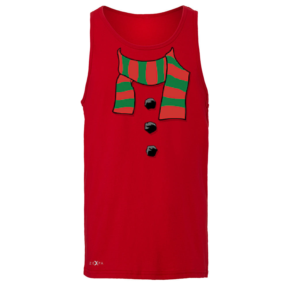 Snowman Scarf Costume Men's Jersey Tank Christmas Xmas Funny Sleeveless - Zexpa Apparel - 4