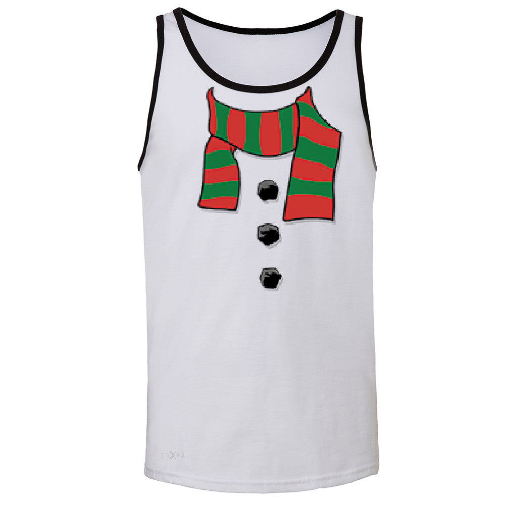 Snowman Scarf Costume Men's Jersey Tank Christmas Xmas Funny Sleeveless - Zexpa Apparel - 5