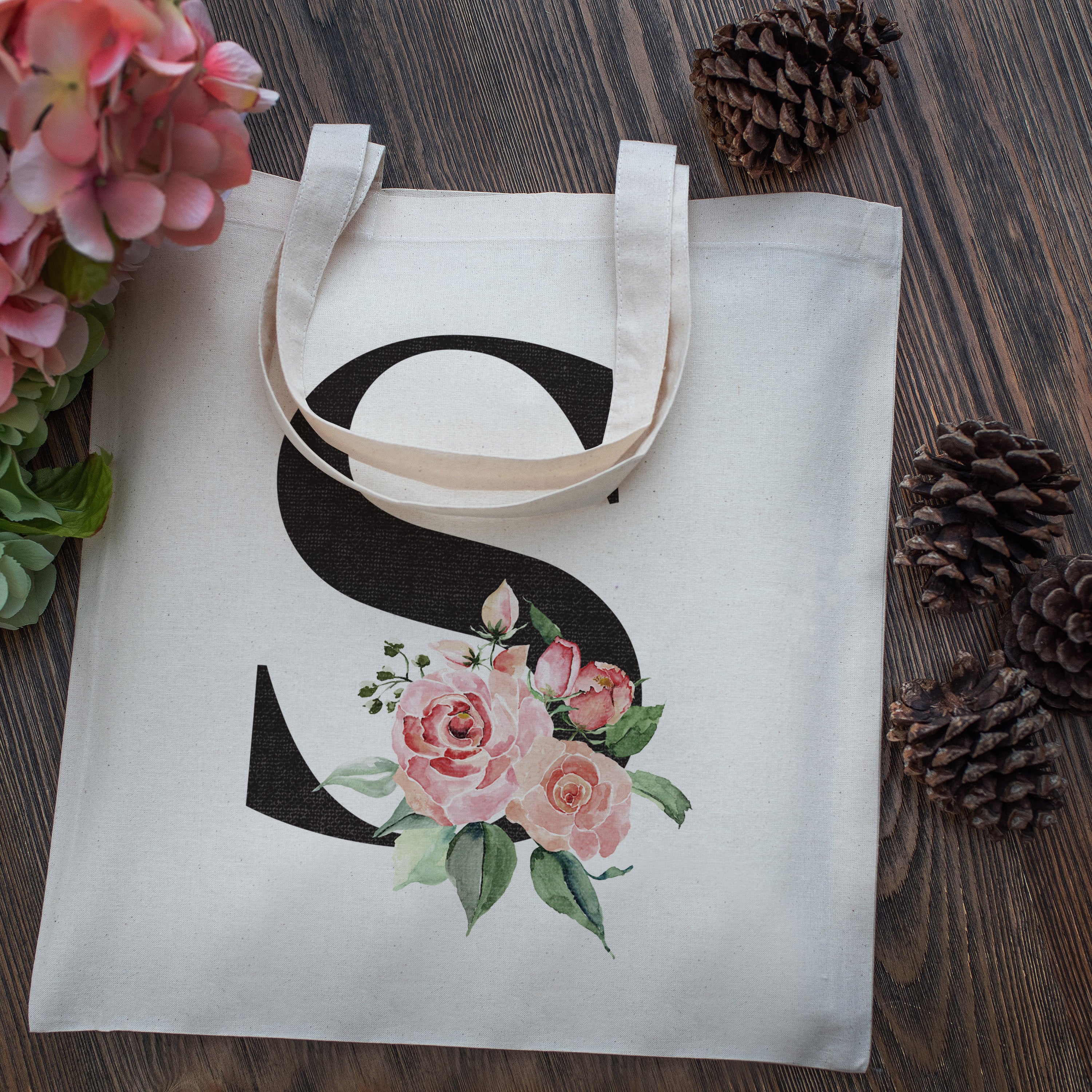Buy VVWV Flower Printed Canvas Tote Bags For Women, Stylish