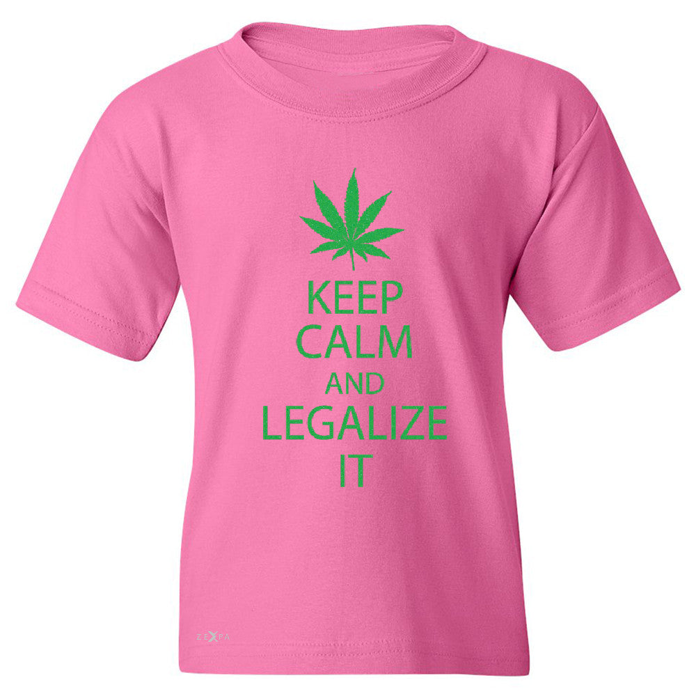 Keep Calm and Legalize It Youth T-shirt Dope Cannabis Glitter Tee - Zexpa Apparel - 3
