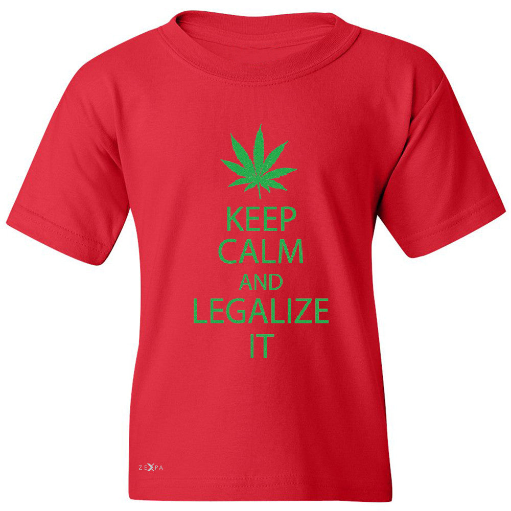 Keep Calm and Legalize It Youth T-shirt Dope Cannabis Glitter Tee - Zexpa Apparel - 4