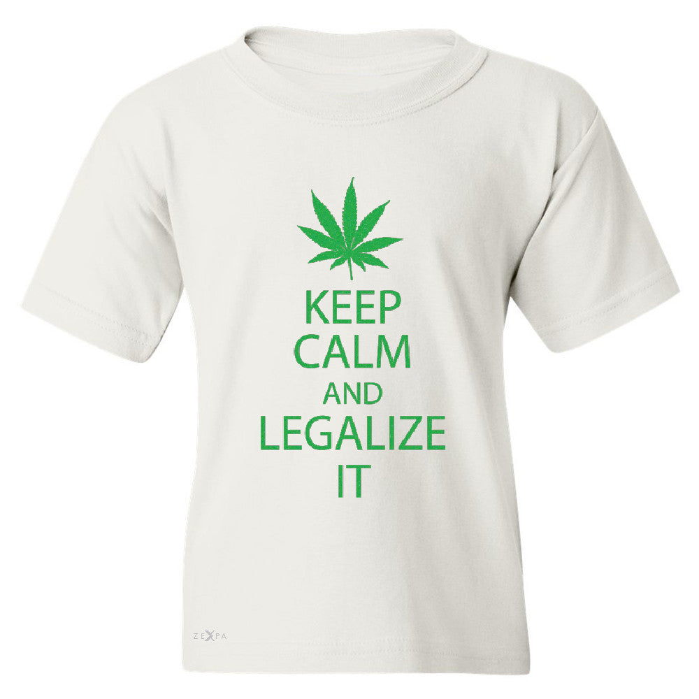 Keep Calm and Legalize It Youth T-shirt Dope Cannabis Glitter Tee - Zexpa Apparel - 5