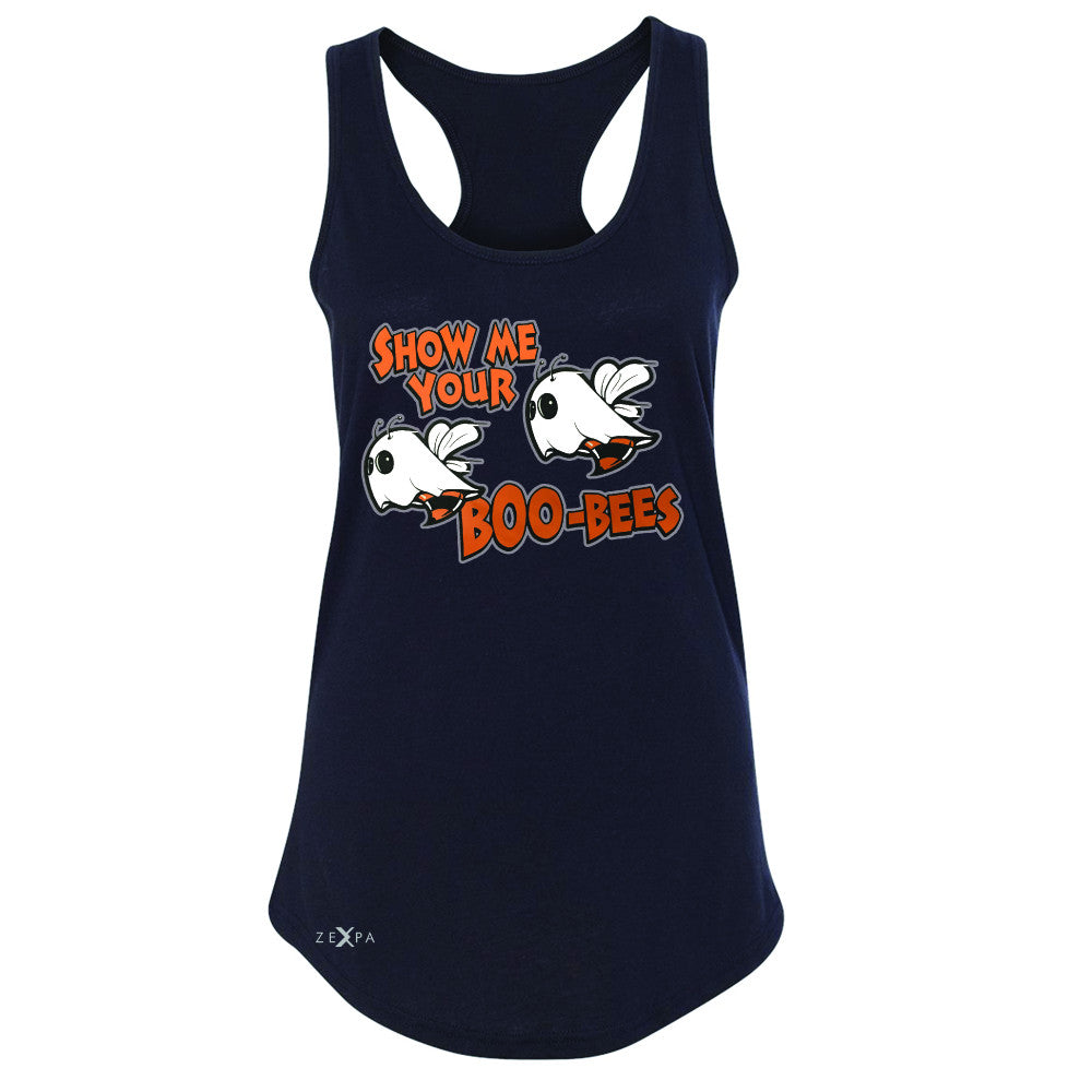 Show Me Your Boo-Bees Ghost  Women's Racerback Halloween Costume Sleeveless - Zexpa Apparel - 1