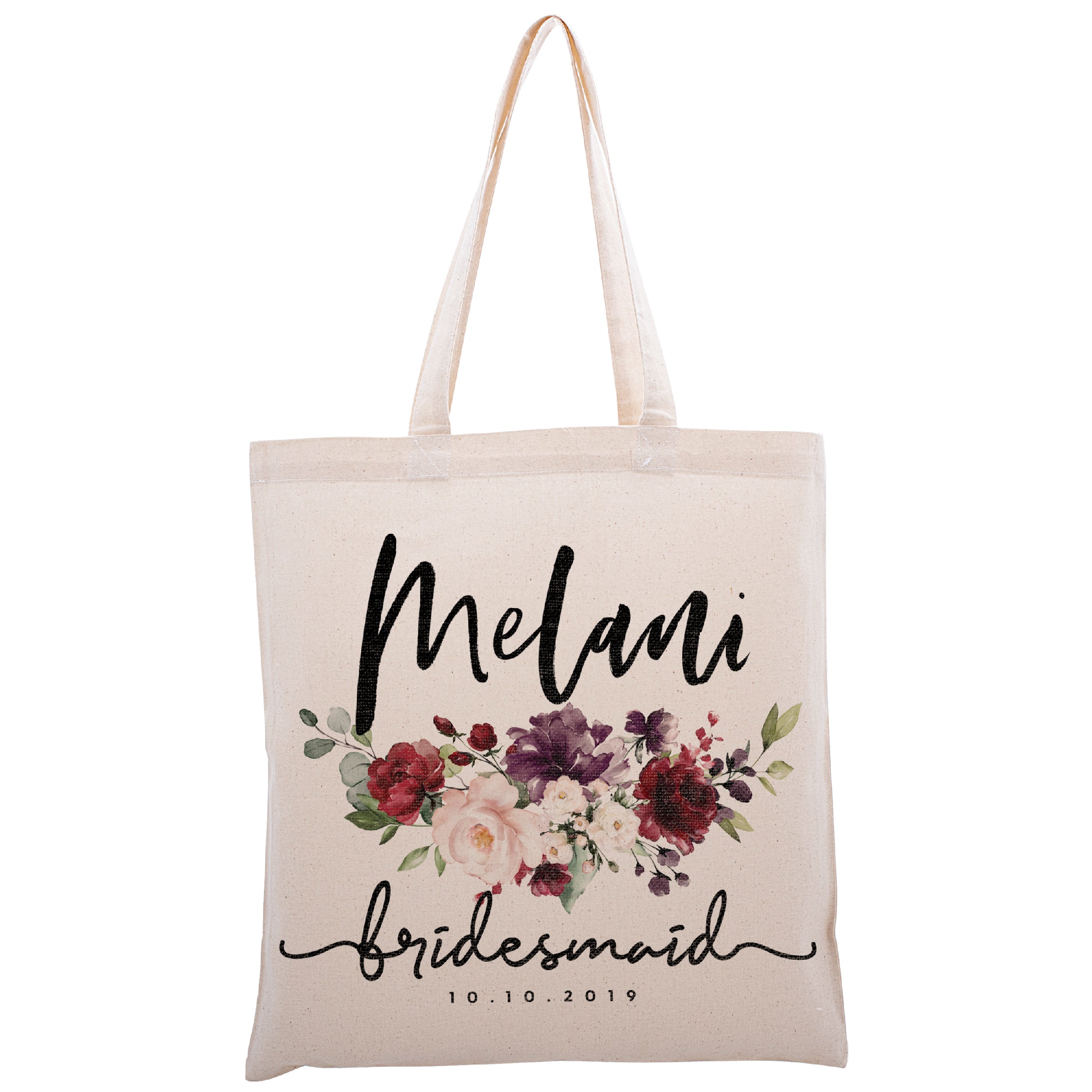 [Custom Name] Personalized Tote Bag - Bride with Hearts Design
