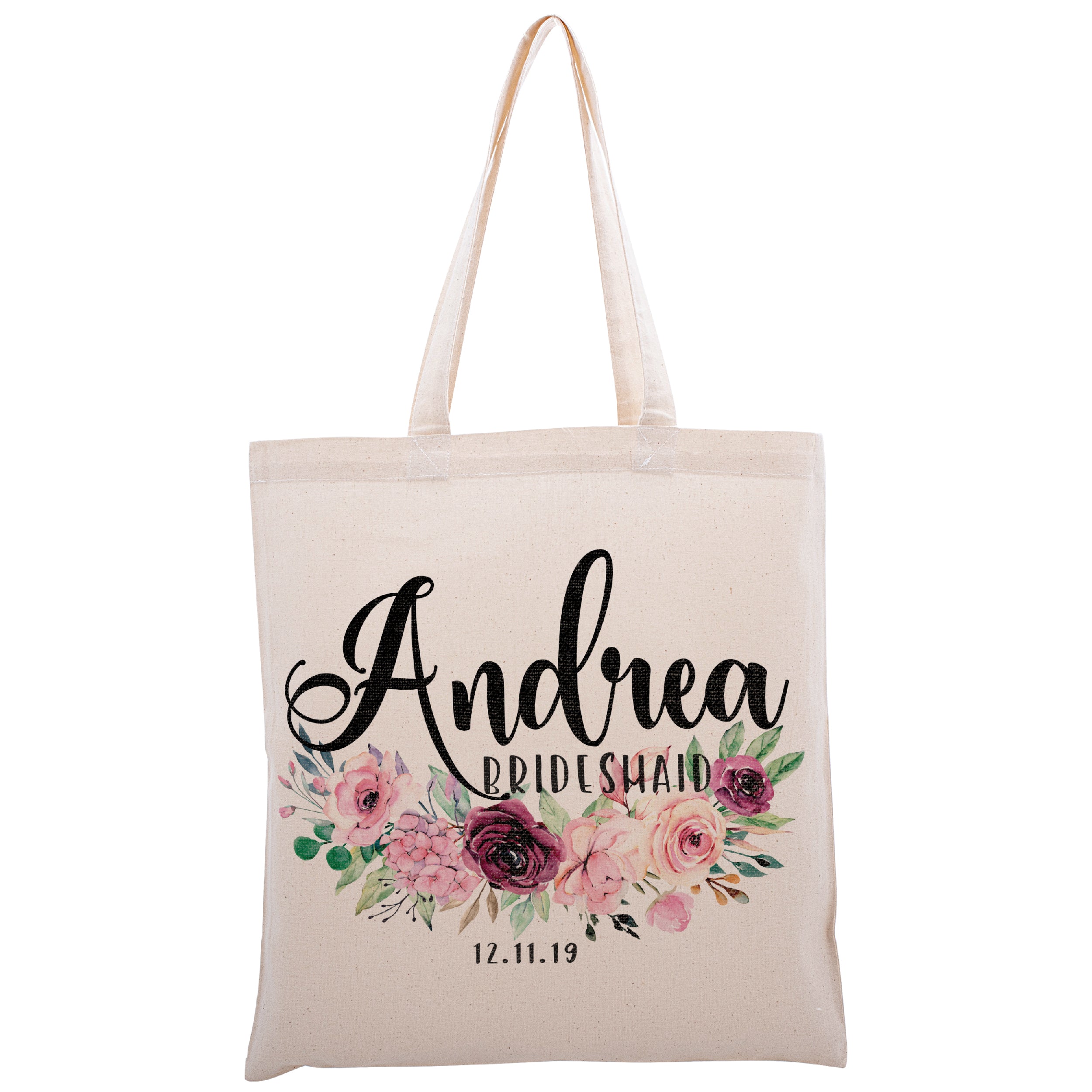 CUSTOM NAME Tote Bag Wedding Party Personalized Tote Bag 