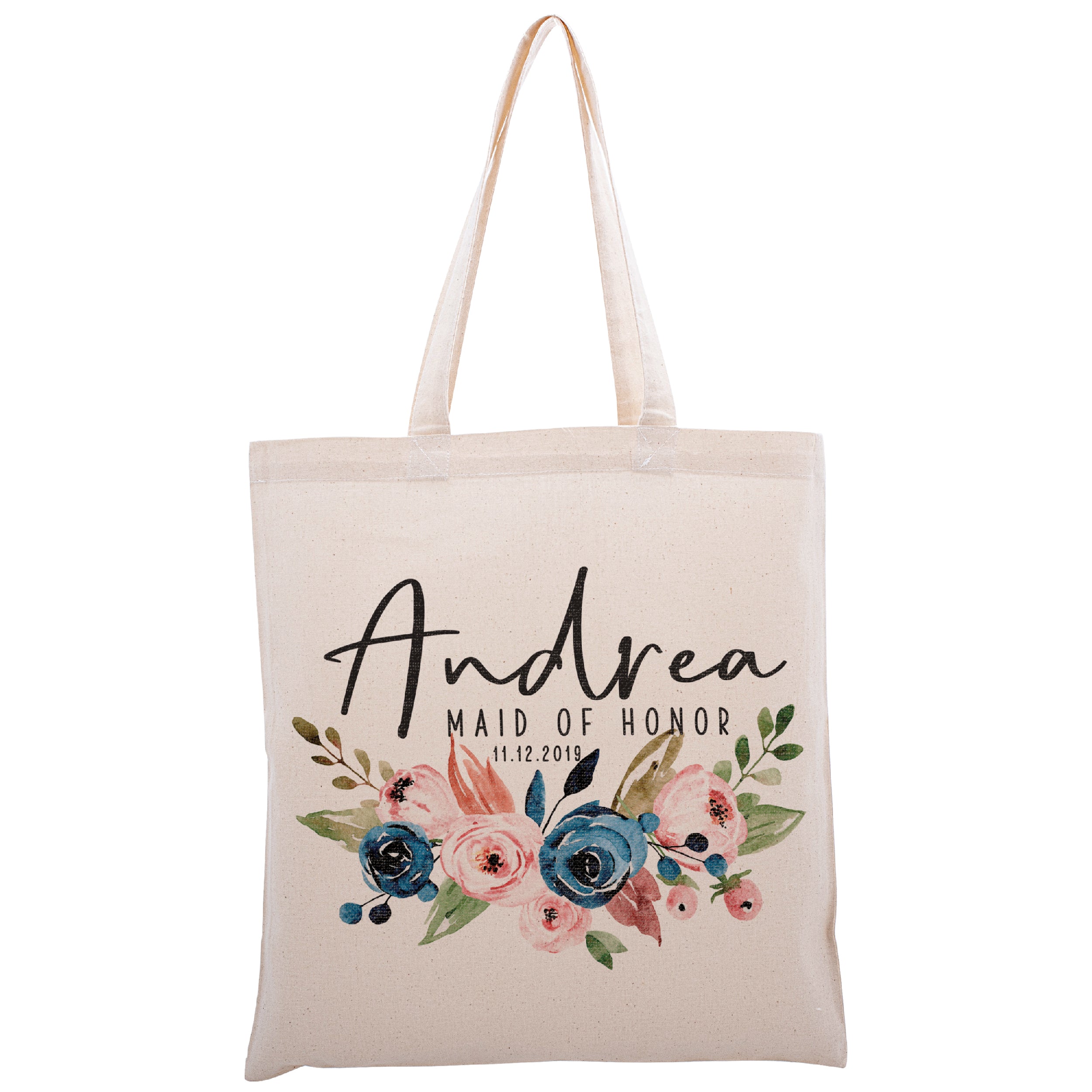 Monogram Tote Bag with 100% Cotton Canvas and a Chic Personalized
